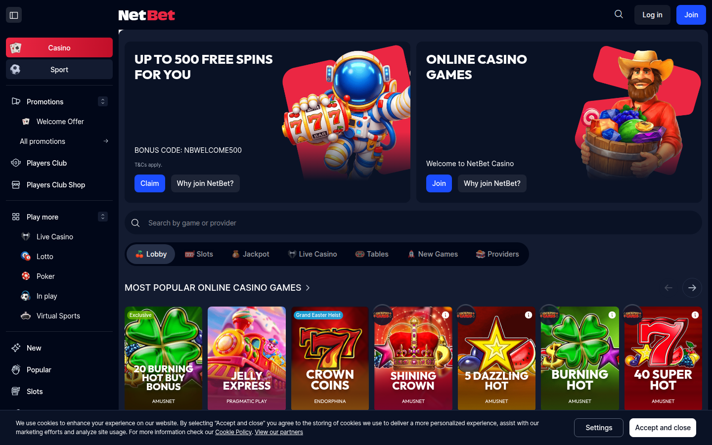 NetBet Casino Ireland dedicated Irish platform